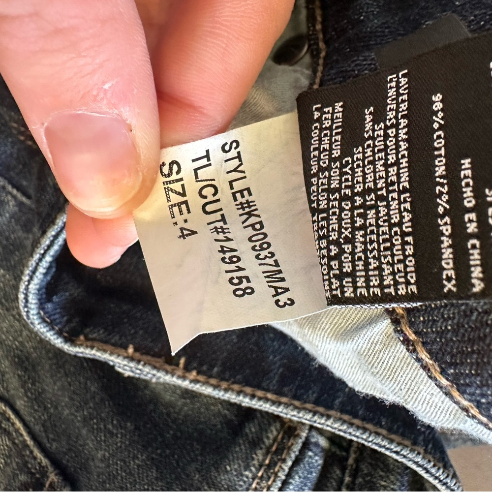 Kut from the Kloth Dark Blue Denim Stretch Reese Ankle Straight Leg Jeans Size 4 - Picture 6 of 9